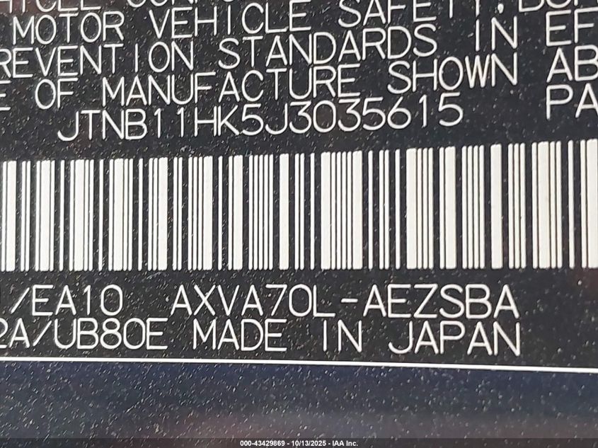 2018 Toyota Camry Se VIN: JTNB11HK5J3035615 Lot: 43429869