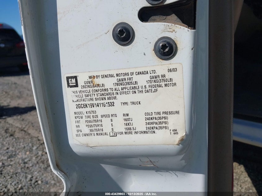 2GCEK19V141101532 2004 CHEVROLET SILVERADO photo no. 9