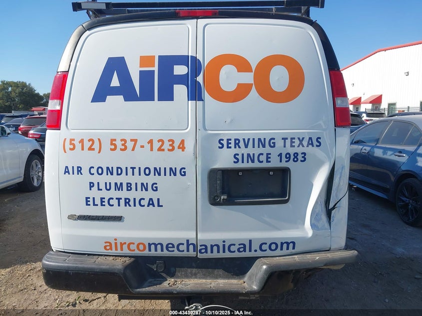 2021 Chevrolet Express Cargo Rwd 2500 Regular Wheelbase Wt VIN: 1GCWGAF71M1155270 Lot: 43430287