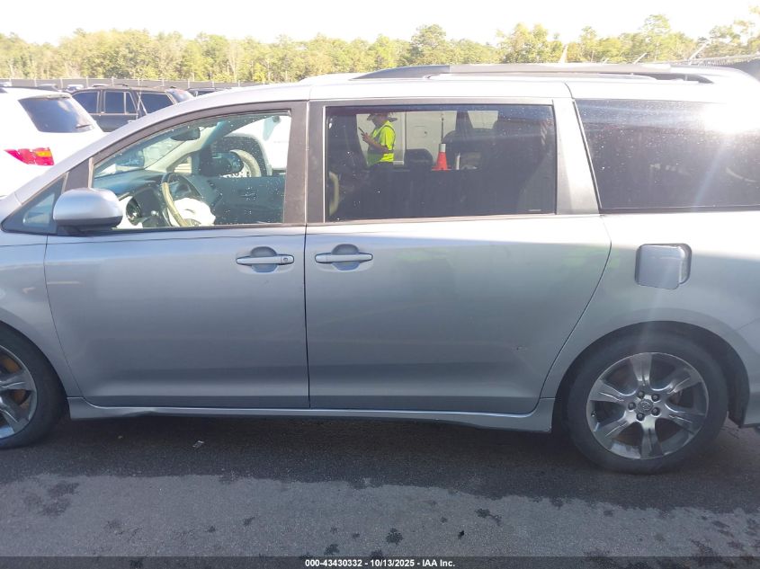 2012 Toyota Sienna Se 8 Passenger VIN: 5TDXK3DC6CS186109 Lot: 43430332