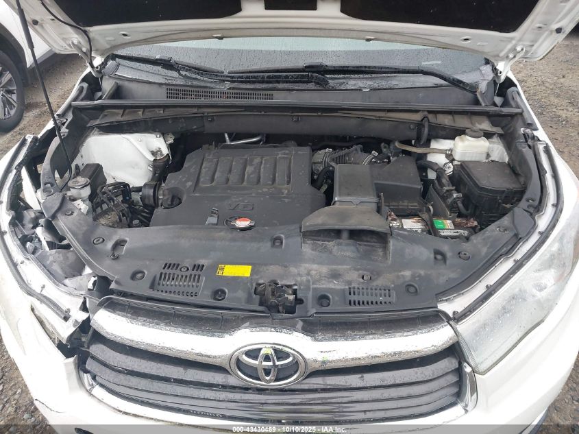 2015 Toyota Highlander Xle V6 VIN: 5TDJKRFH3FS213708 Lot: 43430469