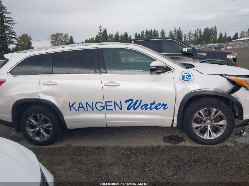 2015 Toyota Highlander Xle V6 VIN: 5TDJKRFH3FS213708 Lot: 43430469