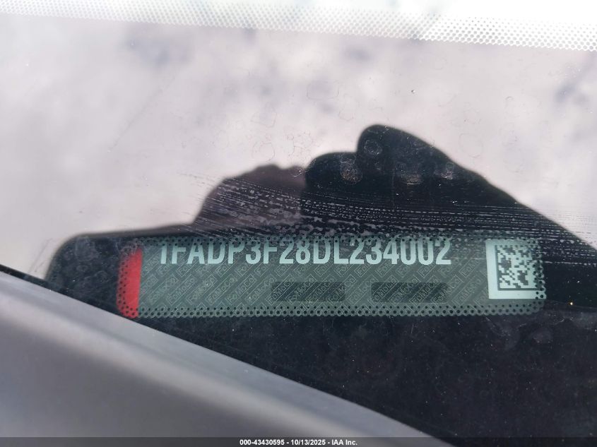 2013 Ford Focus Se VIN: 1FADP3F28DL234002 Lot: 43430595