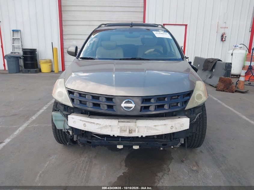 2004 Nissan Murano Sl VIN: JN8AZ08W34W323565 Lot: 43430635