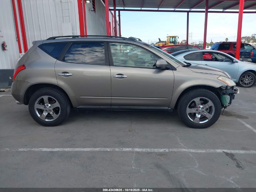 2004 Nissan Murano Sl VIN: JN8AZ08W34W323565 Lot: 43430635