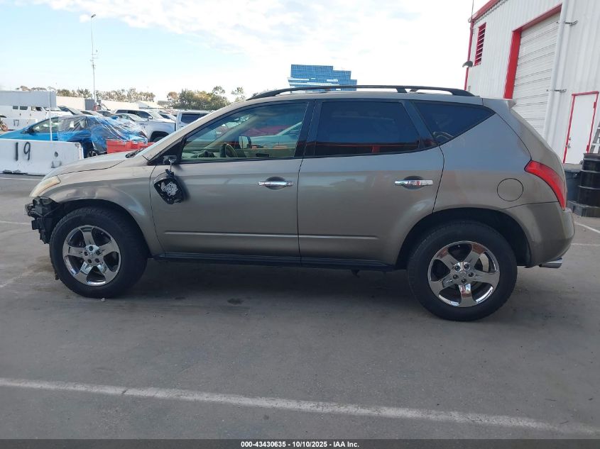 2004 Nissan Murano Sl VIN: JN8AZ08W34W323565 Lot: 43430635