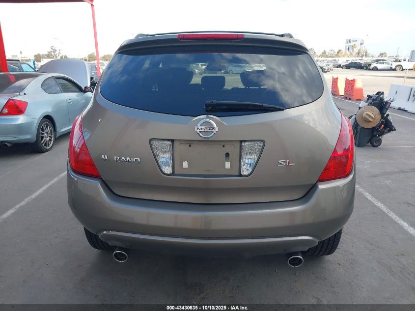 2004 Nissan Murano Sl VIN: JN8AZ08W34W323565 Lot: 43430635