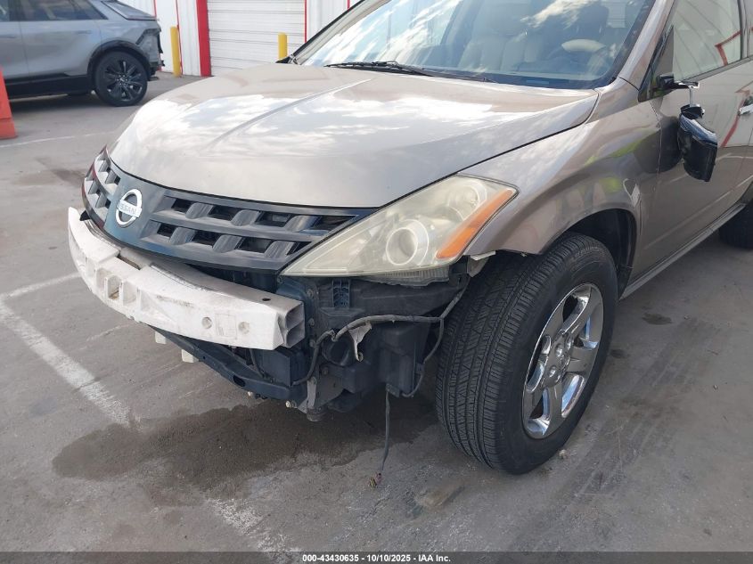 2004 Nissan Murano Sl VIN: JN8AZ08W34W323565 Lot: 43430635