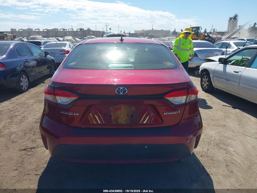 2022 Toyota Corolla Hybrid Le VIN: JTDEAMDE1NJ052528 Lot: 43430692