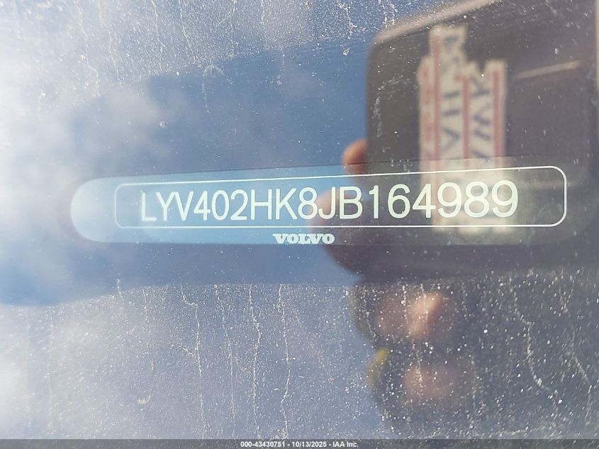 2018 Volvo S60 Inscription T5 VIN: LYV402HK8JB164989 Lot: 43430751