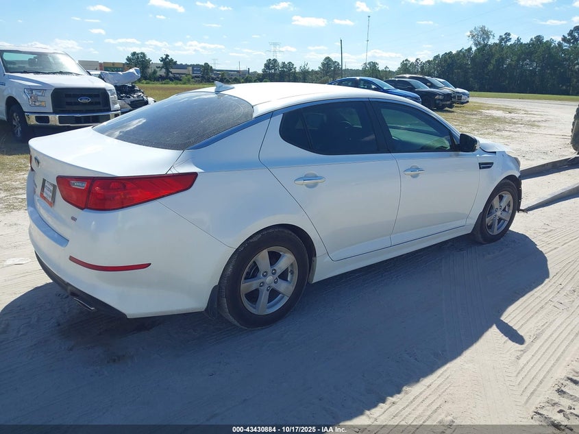 Vin: knagm4a76e5480414, lot: 43925727, kia optima lx 20144
