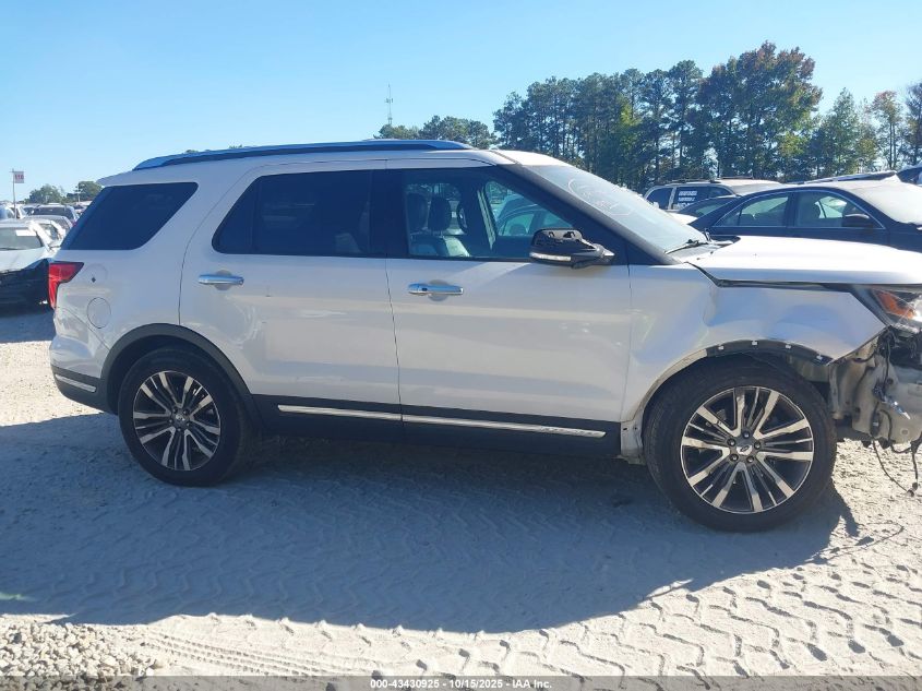 2018 Ford Explorer Platinum VIN: 1FM5K8HT8JGC60616 Lot: 43430925
