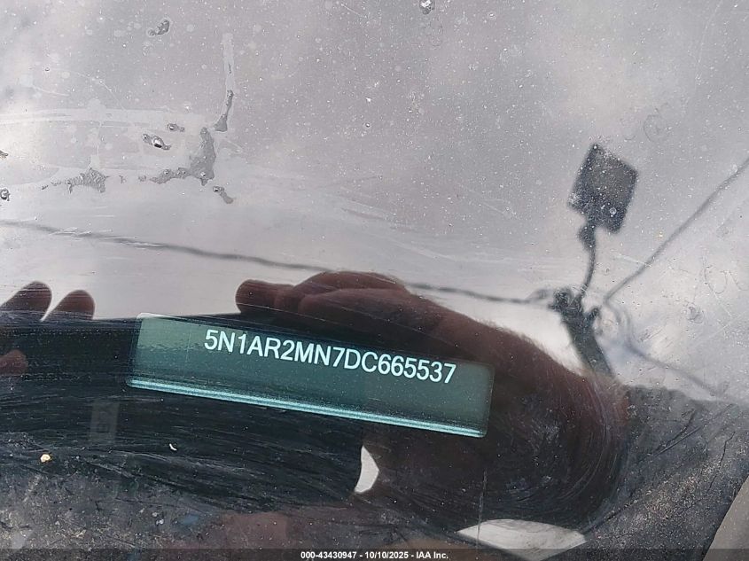 2013 Nissan Pathfinder Sl VIN: 5N1AR2MN7DC665537 Lot: 43430947