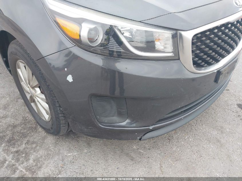 2016 Kia Sedona Lx VIN: KNDMB5C1XG6191852 Lot: 43431000