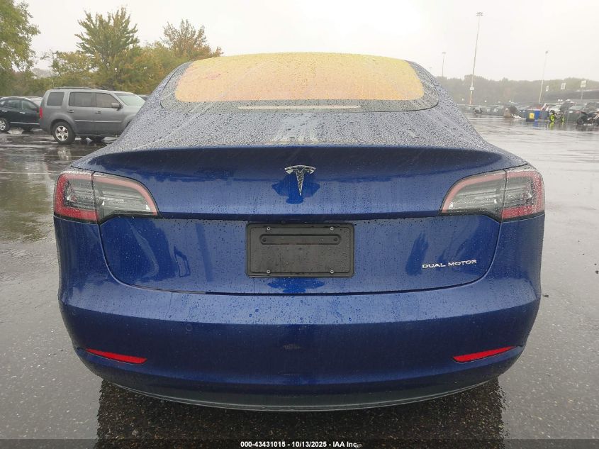2019 Tesla Model 3 Long Range/Performance VIN: 5YJ3E1EB4KF211043 Lot: 43431015