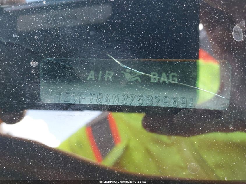 2007 Ford Mustang V6 Deluxe/V6 Premium VIN: 1ZVFT84N375329694 Lot: 43431059