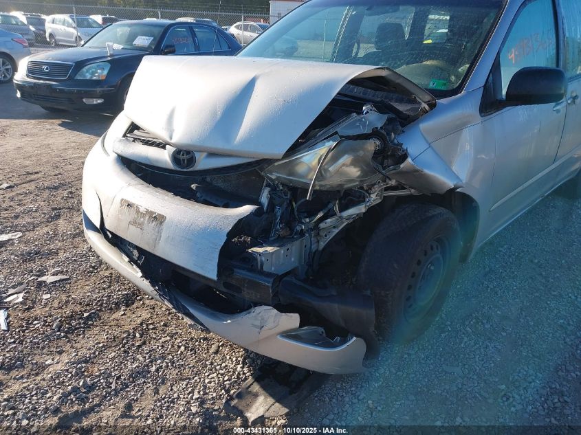 2010 Toyota Sienna Ce VIN: 5TDKK4CCXAS298393 Lot: 43431365