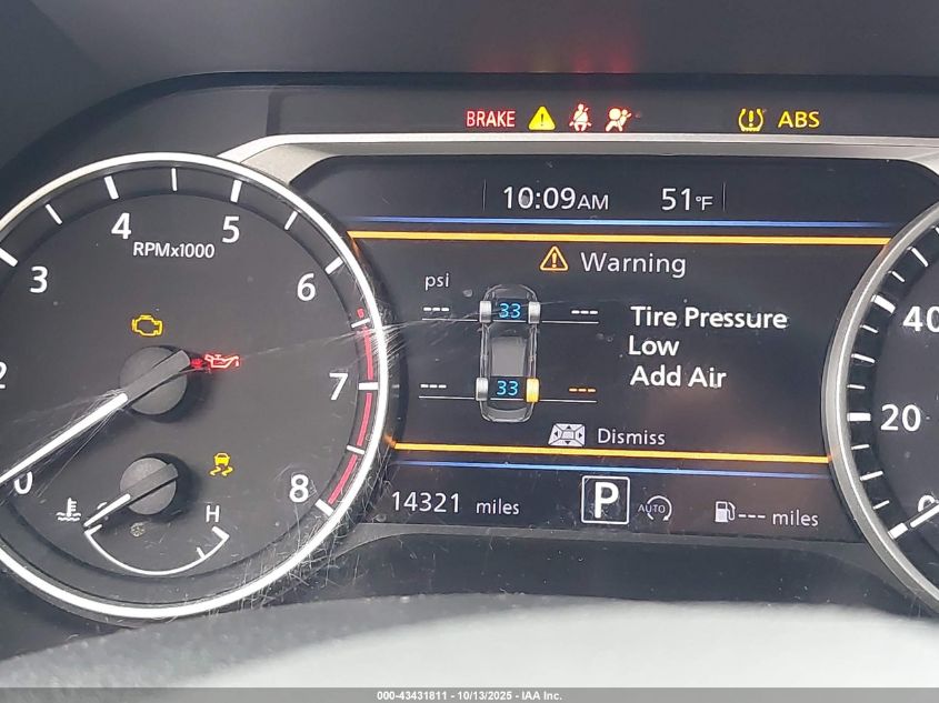 2025 Nissan Sentra Sv VIN: 3N1AB8CV1SY242019 Lot: 43431811