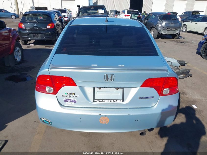 2008 Honda Civic Hybrid VIN: JHMFA36298S017010 Lot: 43431890