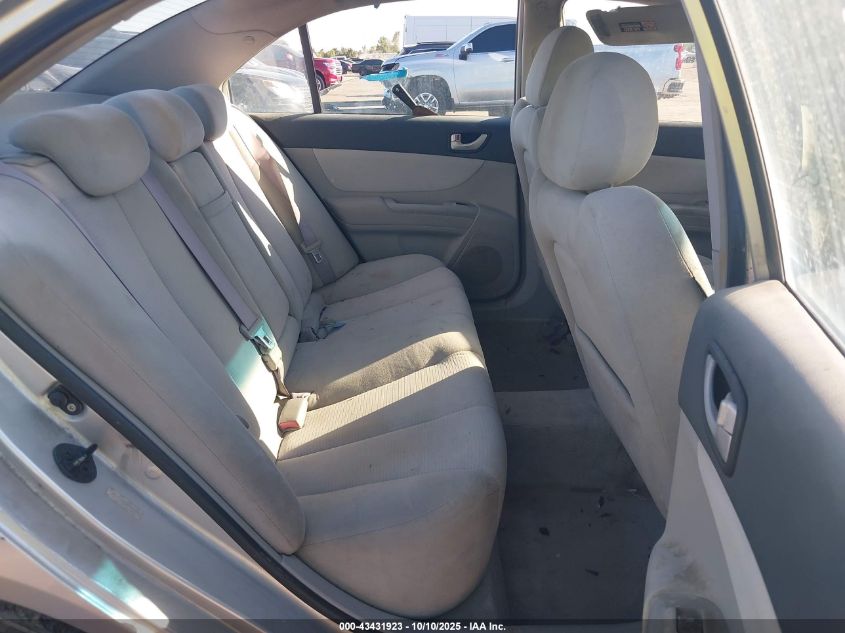 2008 Hyundai Sonata Gls VIN: 5NPET46C08H378565 Lot: 43431923