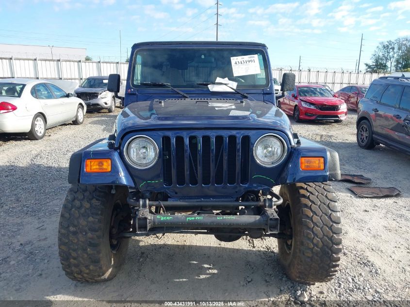 1997 Jeep Wrangler Sport VIN: 1J4FY19S6VP472385 Lot: 43431991