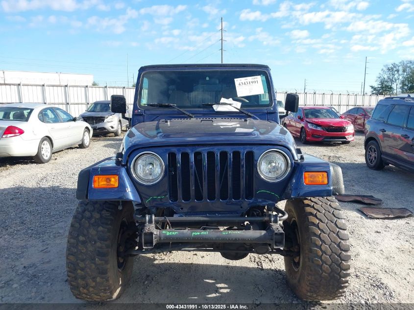 1997 Jeep Wrangler Sport VIN: 1J4FY19S6VP472385 Lot: 43431991