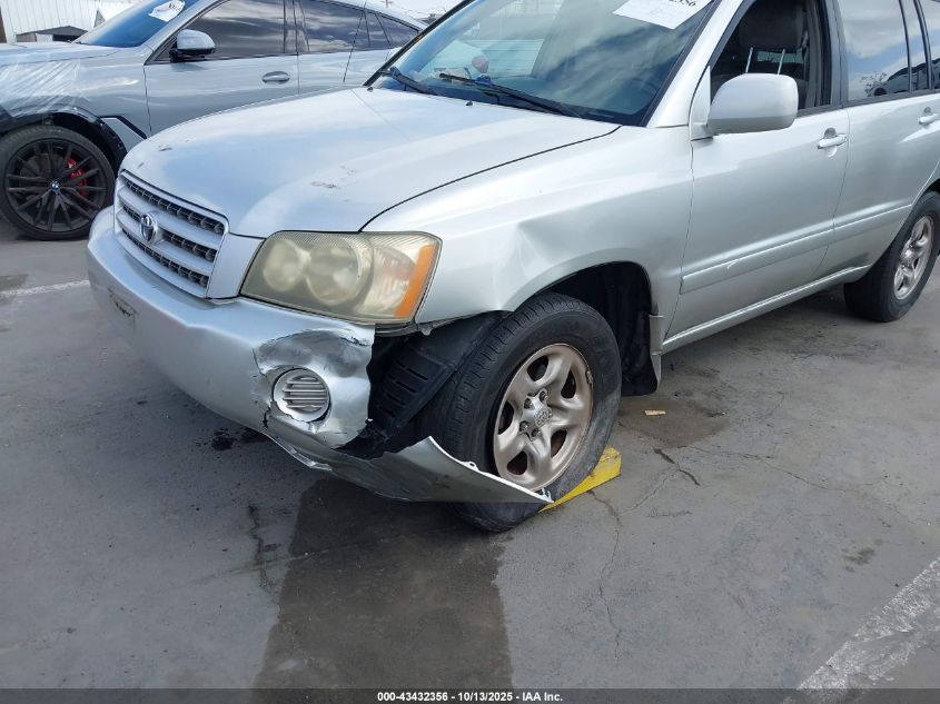 2003 Toyota Highlander VIN: JTEGD21AX30072104 Lot: 43432356