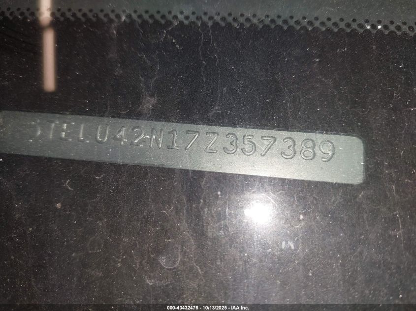 2007 Toyota Tacoma Base V6 VIN: 5TELU42N17Z357389 Lot: 43432476