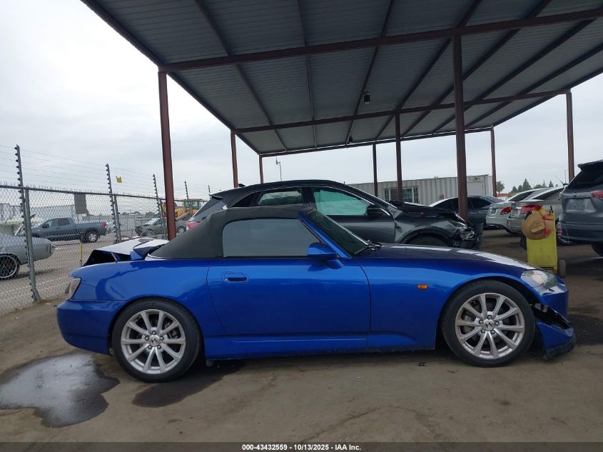 2008 Honda S2000 VIN: JHMAP21468S001469 Lot: 43432559