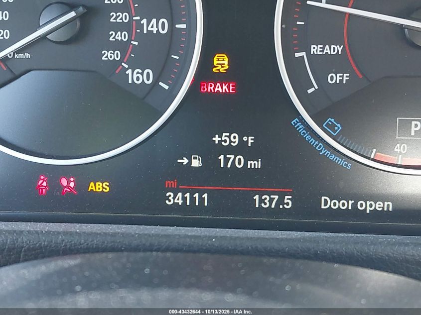 2017 BMW 330I xDrive VIN: WBA8D9C31HA004272 Lot: 43432644