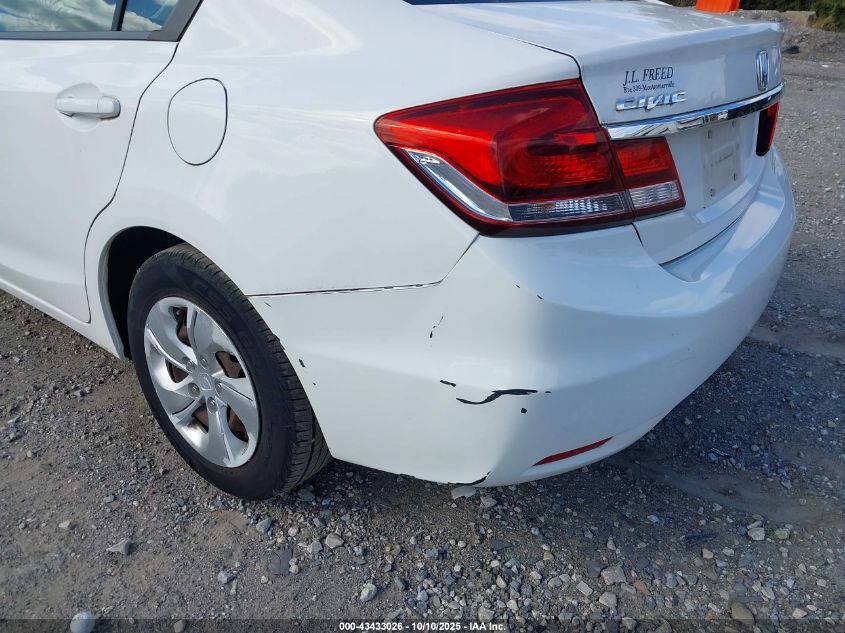 2013 Honda Civic Lx VIN: 2HGFB2F5XDH592173 Lot: 43433026