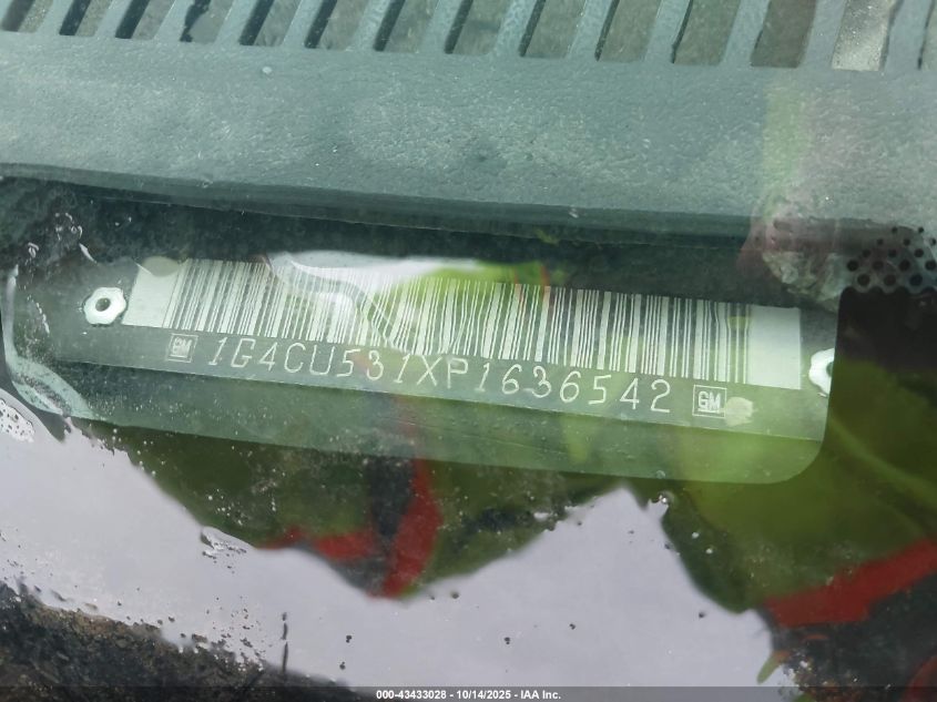 1993 Buick Park Avenue Ultra VIN: 1G4CU531XP1636542 Lot: 43433028