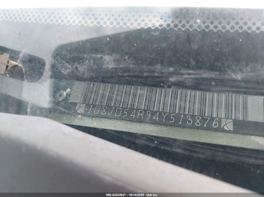 2004 Saturn L300 2 VIN: 1G8JD54R94Y513876 Lot: 43433047