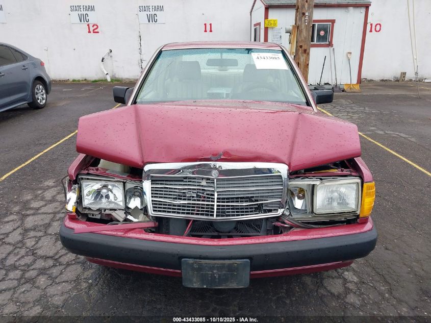 1991 Mercedes-Benz 190 E 2.3 VIN: WDBDA28D4MF803848 Lot: 43433085