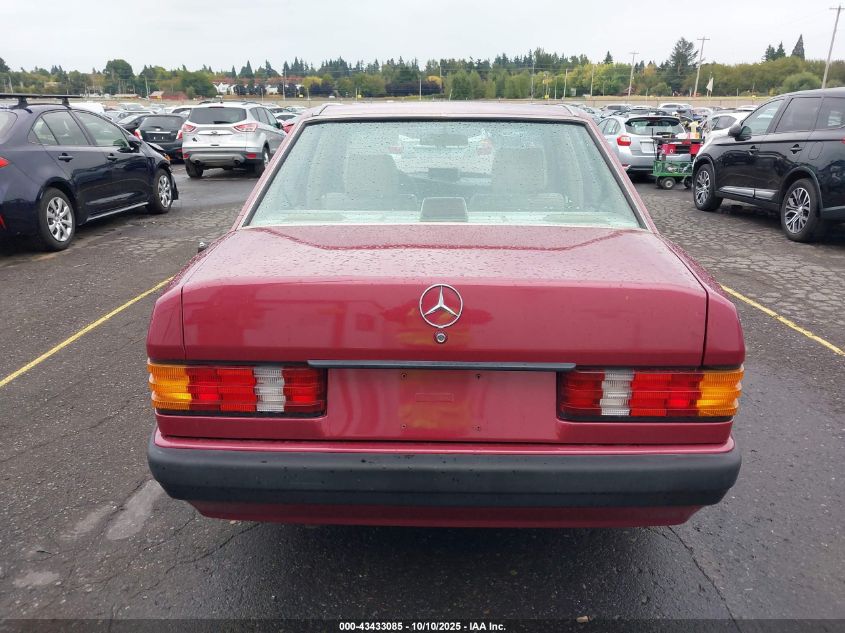 1991 Mercedes-Benz 190 E 2.3 VIN: WDBDA28D4MF803848 Lot: 43433085