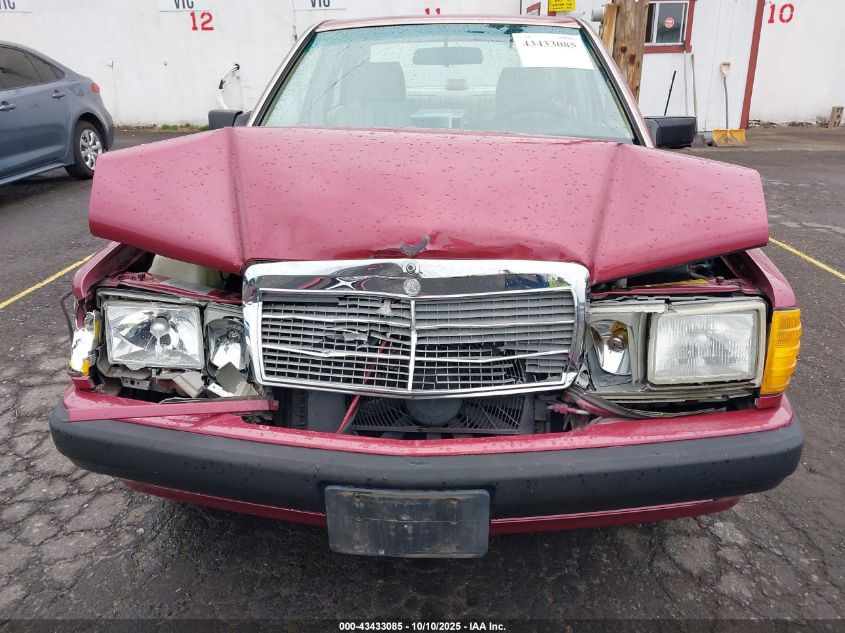 1991 Mercedes-Benz 190 E 2.3 VIN: WDBDA28D4MF803848 Lot: 43433085