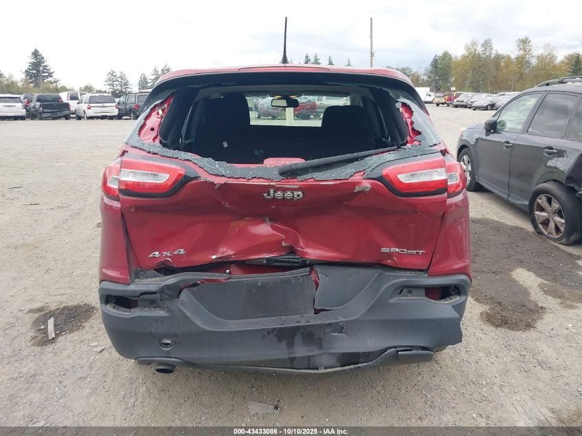 2015 Jeep Cherokee Sport VIN: 1C4PJMAB2FW503599 Lot: 43433086