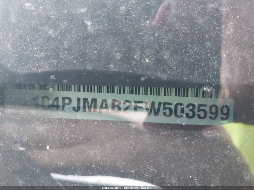 2015 Jeep Cherokee Sport VIN: 1C4PJMAB2FW503599 Lot: 43433086