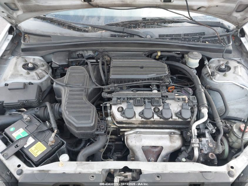 2001 Honda Civic Lx VIN: 2HGES16531H593358 Lot: 43433175