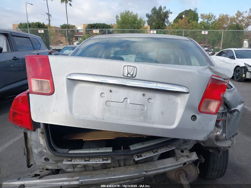 2001 Honda Civic Lx VIN: 2HGES16531H593358 Lot: 43433175