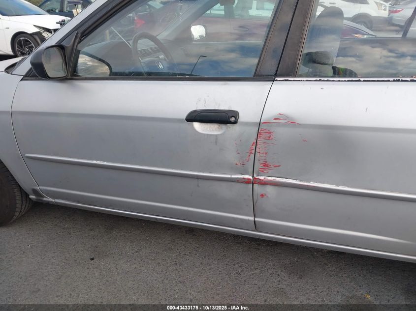 2001 Honda Civic Lx VIN: 2HGES16531H593358 Lot: 43433175