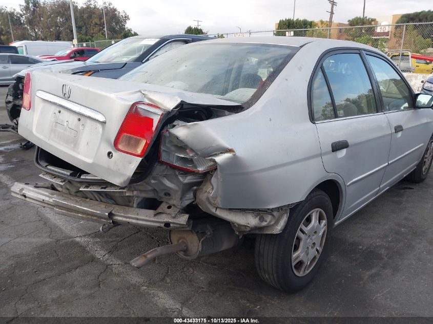 2001 Honda Civic Lx VIN: 2HGES16531H593358 Lot: 43433175