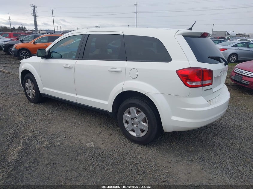 Vin: 3c4pdcab2ct134519, lot: 43928281, dodge journey se/avp 20123