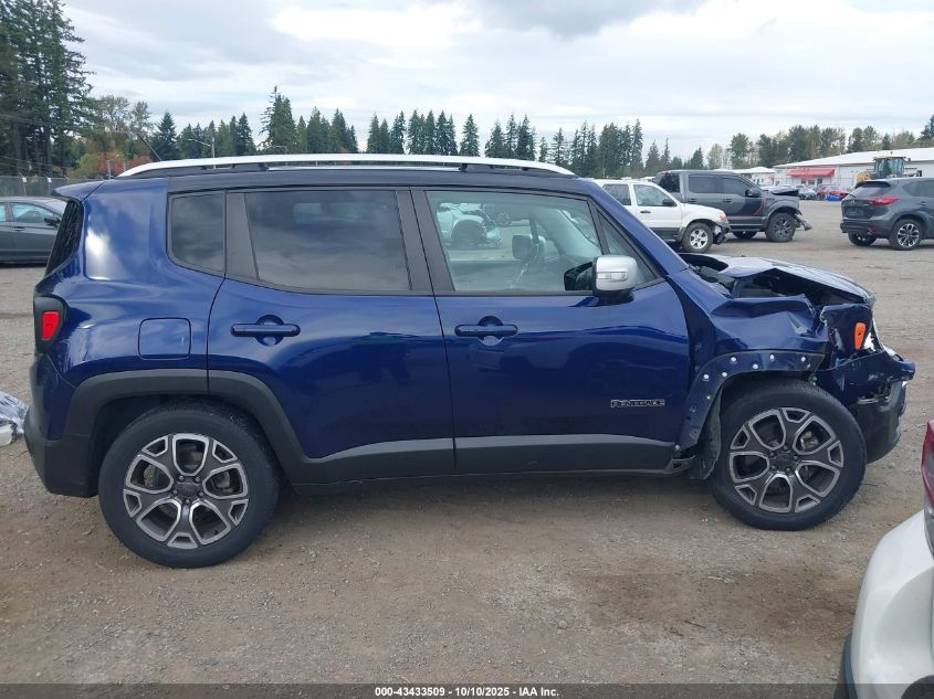 2016 Jeep Renegade Limited VIN: ZACCJADT4GPD43645 Lot: 43433509