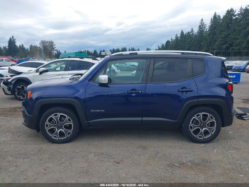 2016 Jeep Renegade Limited VIN: ZACCJADT4GPD43645 Lot: 43433509