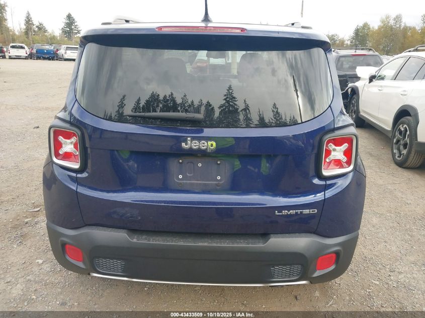 2016 Jeep Renegade Limited VIN: ZACCJADT4GPD43645 Lot: 43433509
