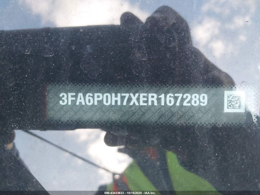2014 Ford Fusion Se VIN: 3FA6P0H7XER167289 Lot: 43433633
