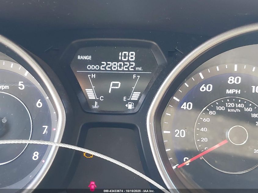 2013 Hyundai Elantra Gls VIN: 5NPDH4AE1DH380860 Lot: 43433674