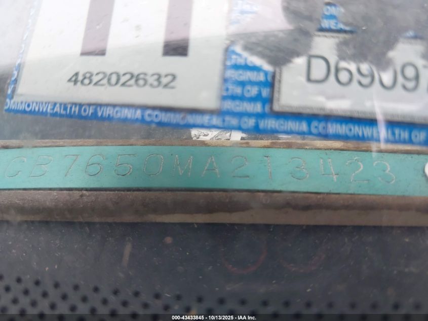 1991 Honda Accord Lx/Ex VIN: 1HGCB7650MA213423 Lot: 43433845