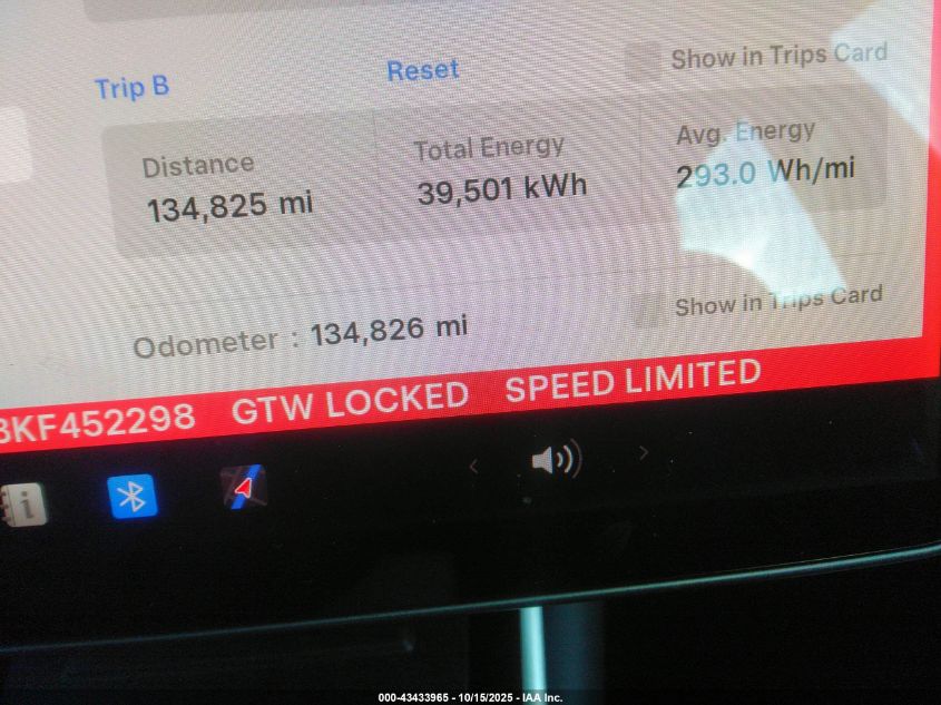 2019 Tesla Model 3 Long Range/Performance VIN: 5YJ3E1EB3KF452298 Lot: 43433965